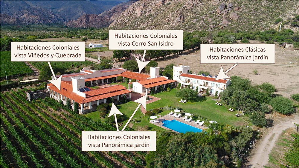 Mapa de Categorías de Habitaciones, Viñas de Cafayate Wine Resort